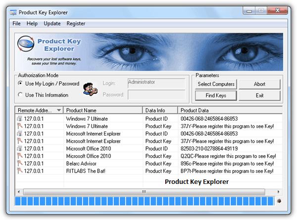 Product Key Explorer